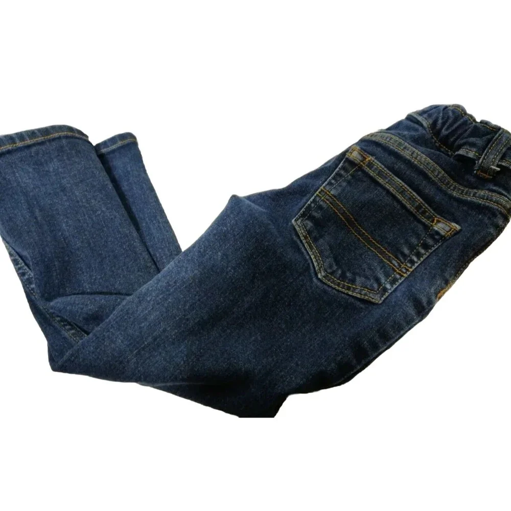 Oshkosh Bgosh Skinny Jeans Girls Size 5R Adjustable Waist Dark Wash Minimal Wear
